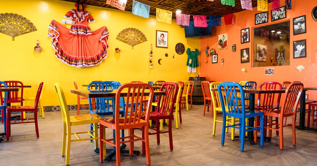 Colorful dining area