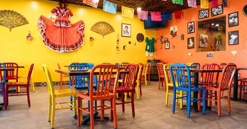 Colorful dining area