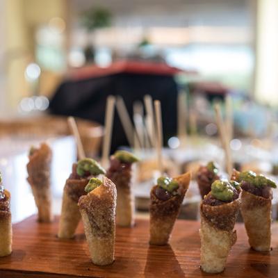 Pastry-wrapped dish served on plate