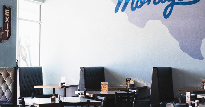 Interior, booths near the wall