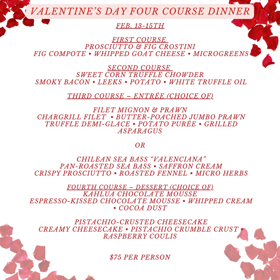 Valentines Day 4 Course DInner event photo
