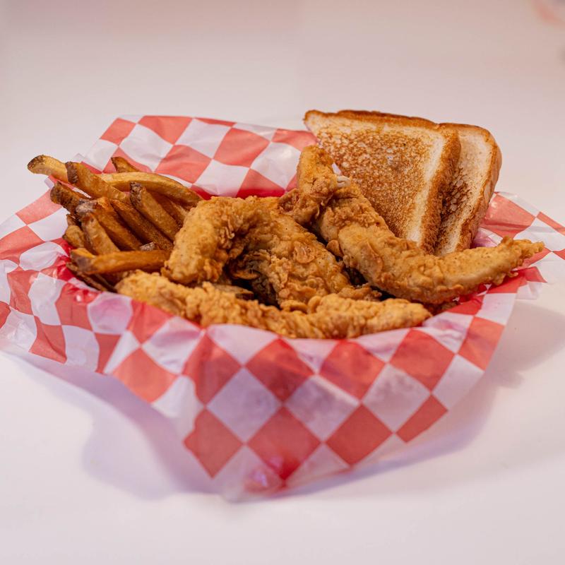 menu item 6 of 9, Chicken Strip Basket (4)