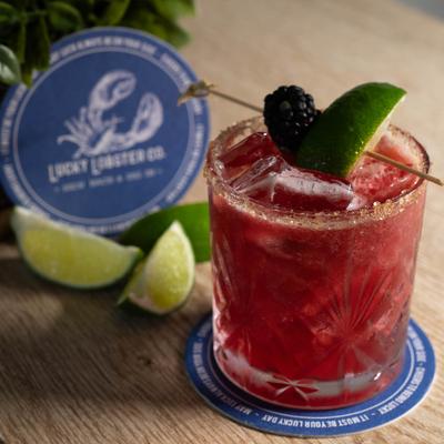 A served beverage on display.