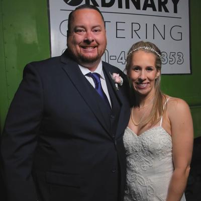 Bride and Groom In Front Of Our Food Truck