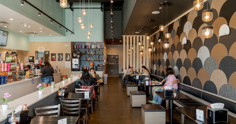 Interior, seating area, order counter