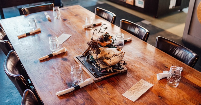 Set table, ready for guests