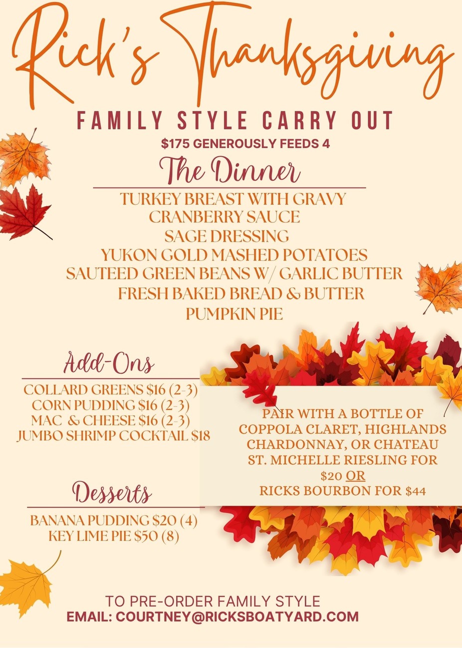 Family Style Thanksgiving Carry-out event photo