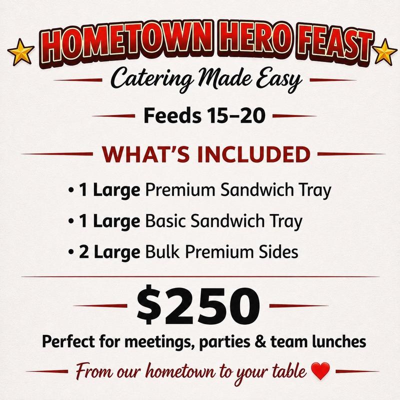 menu item 40 of 54, Hometown Hero Feast (Feed 15-20)