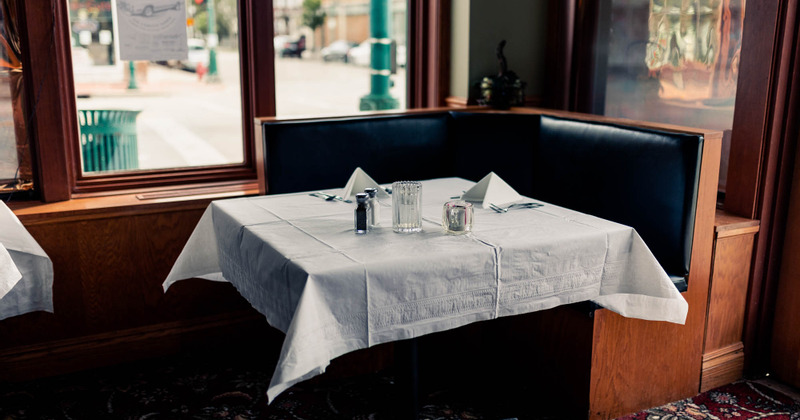 Interior, one table closeup