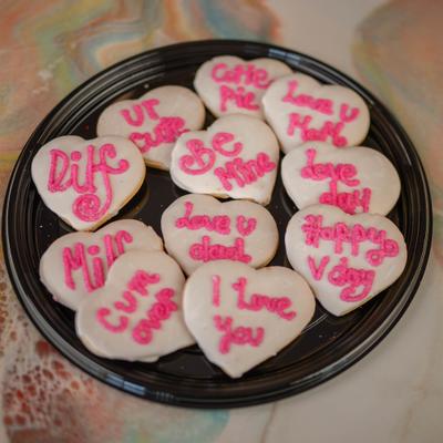 Valentine's Day Heart Cookies.