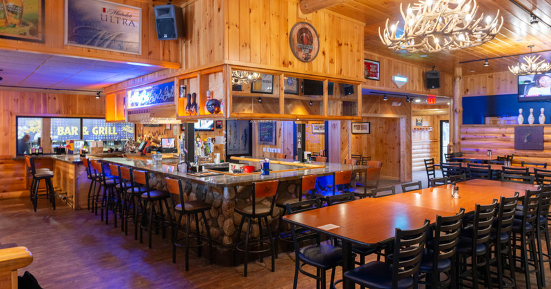 Restaurant interior, sitting area