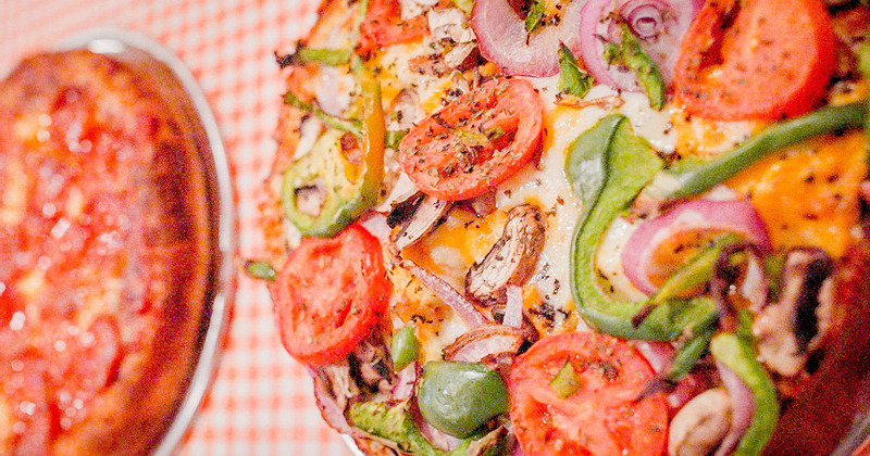 Pizza with extra vegetables