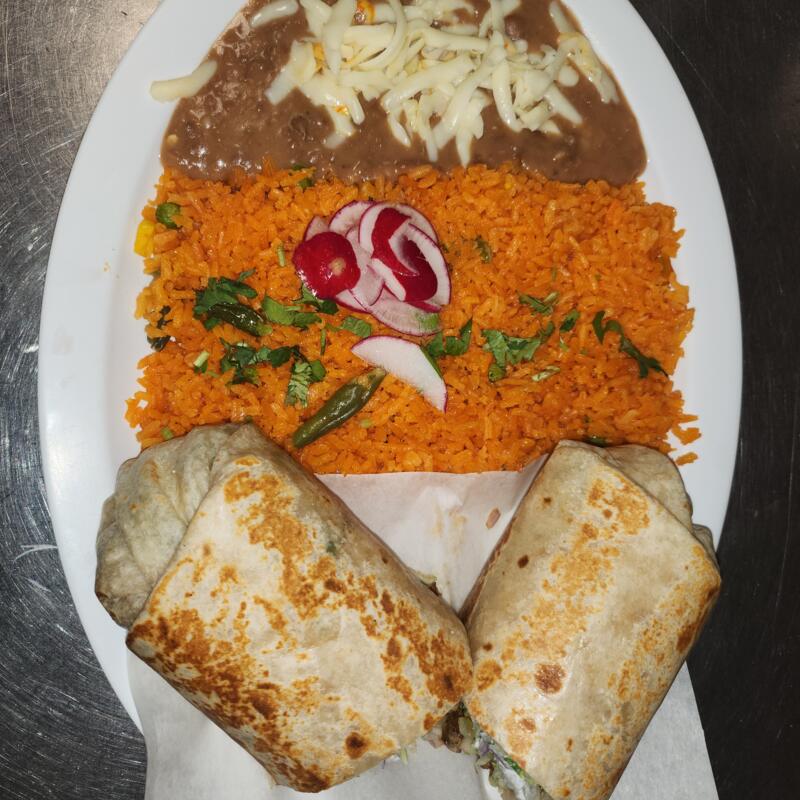 menu item 9 of 9, Burrito Dinner