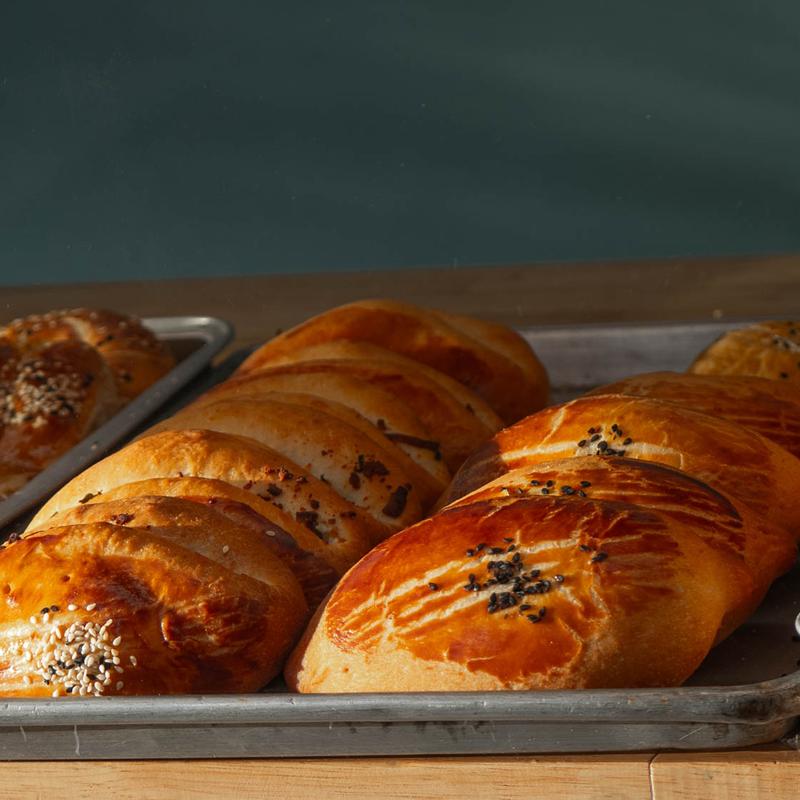 Pogaca Cheese, Olives, Mozarella photo