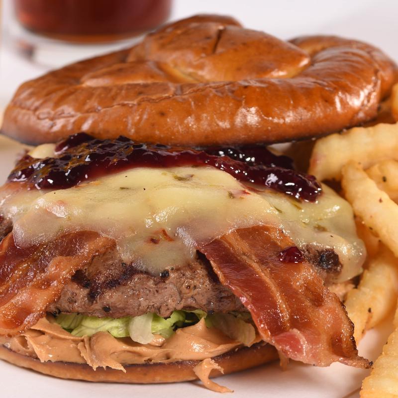 Peanut Butter Jalapeno Jam Burger photo
