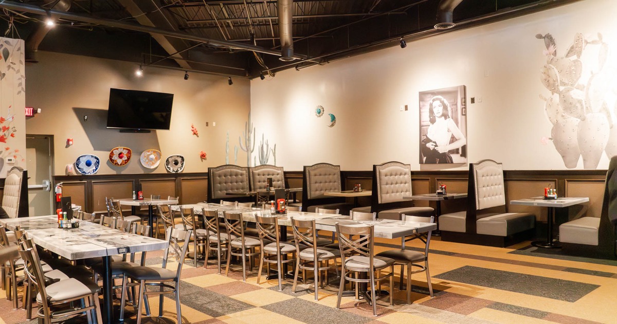 The interior of a large dining hall