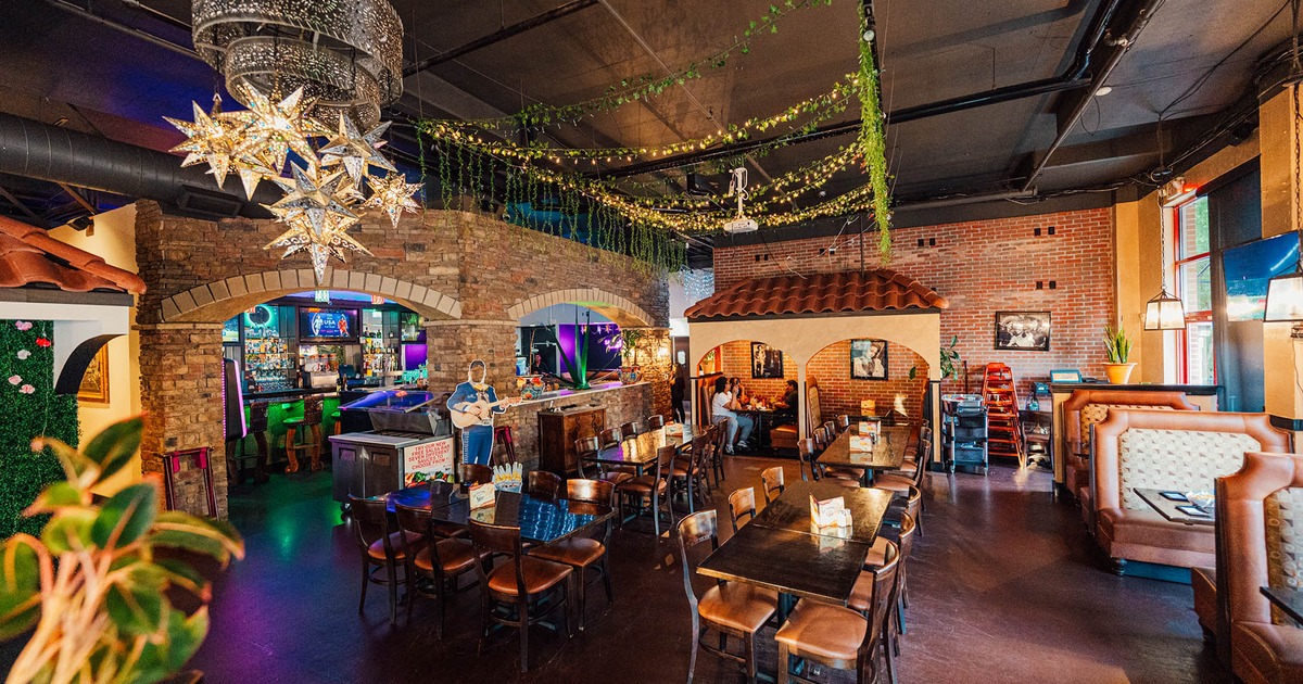 Interior, wide view of the dining area