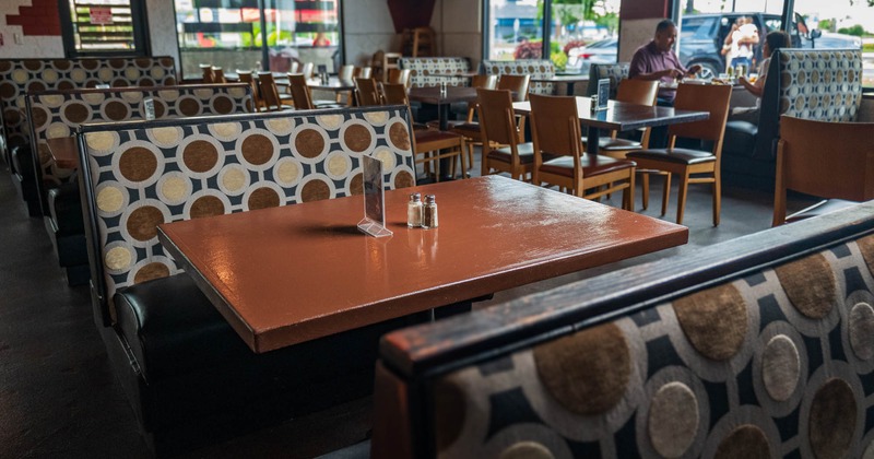 Interior, dining booth