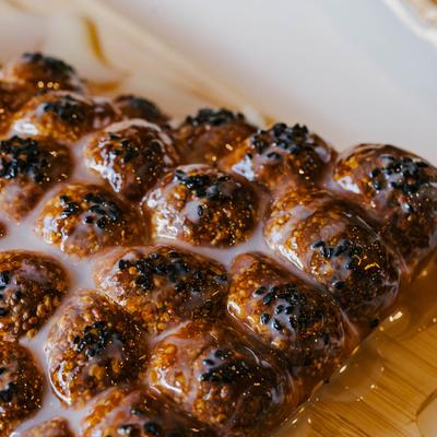 Beehive Pastry with sweetened condensed milk.