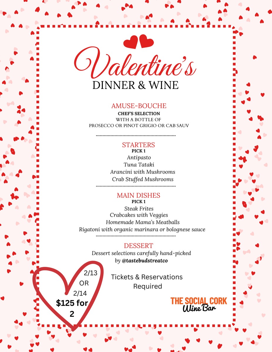 💘 Valentine’s Dinner & Wine at The Social Cork event photo
