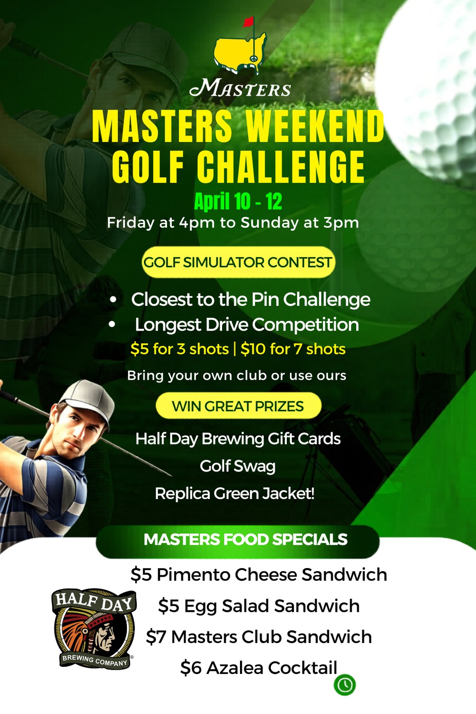 MASTERS WEEKEND GOLF CHALLENGE - April 10 - 12 event photo