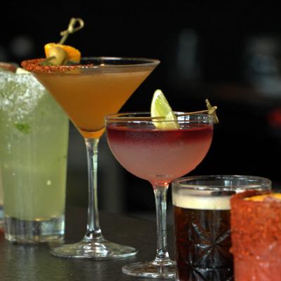 Assorted cocktails.