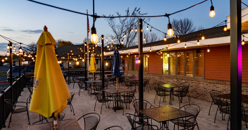 Exterior, patio tables