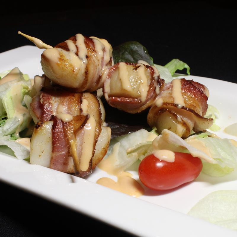 menu item 5 of 41, Scallops Wrapped in Bacon