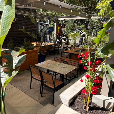 Outdoor dining area.