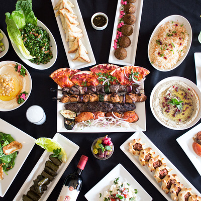 View from above on various food