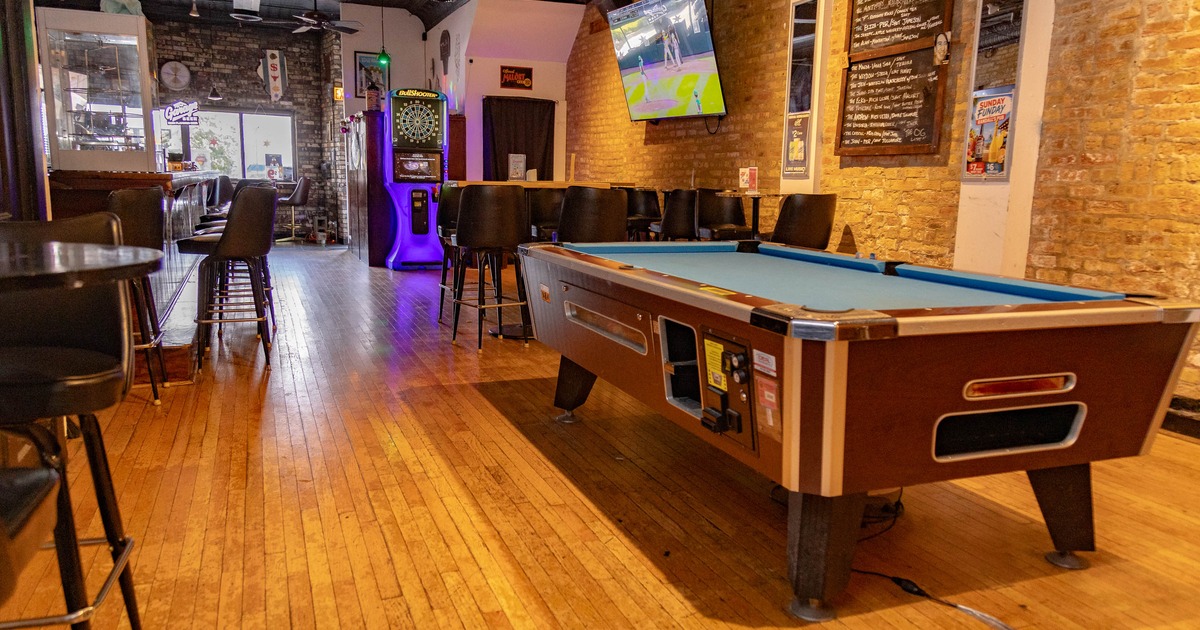 Interior, pool table