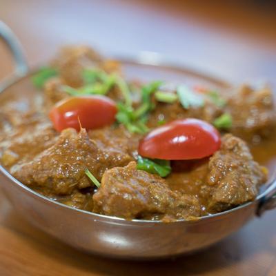 Lamb Karahi, close-up.