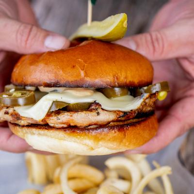 The Red Rooster chicken sandwich.