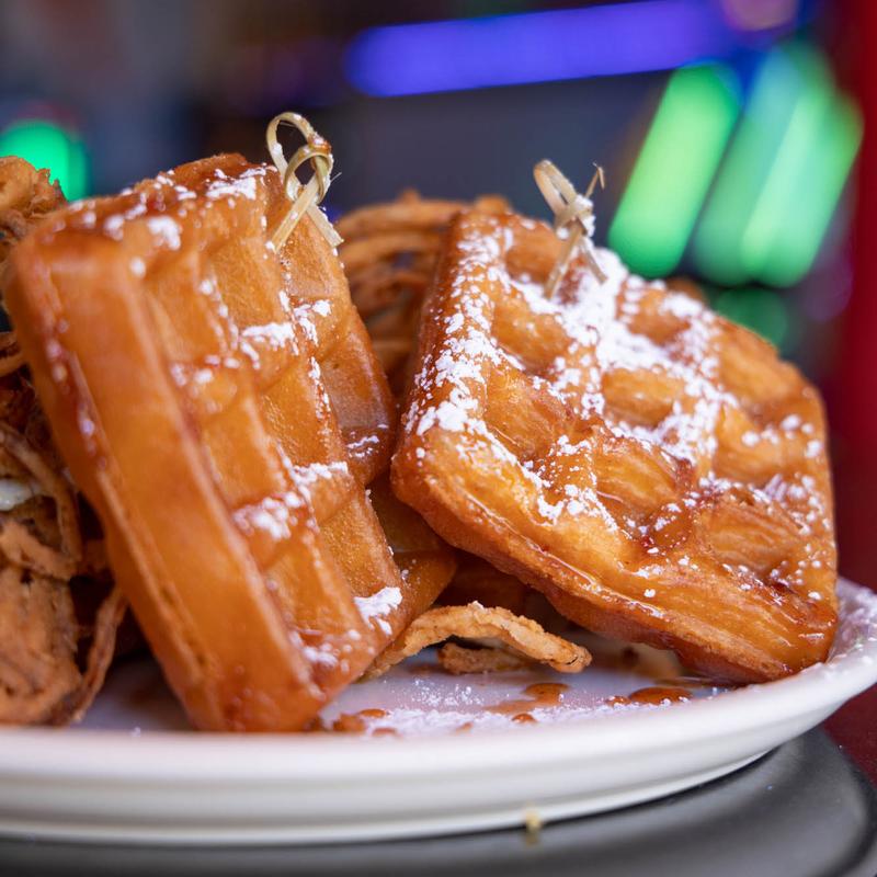 C.E.B.W (Chicken, Egg, Bacon, Waffle)  Sandwich photo