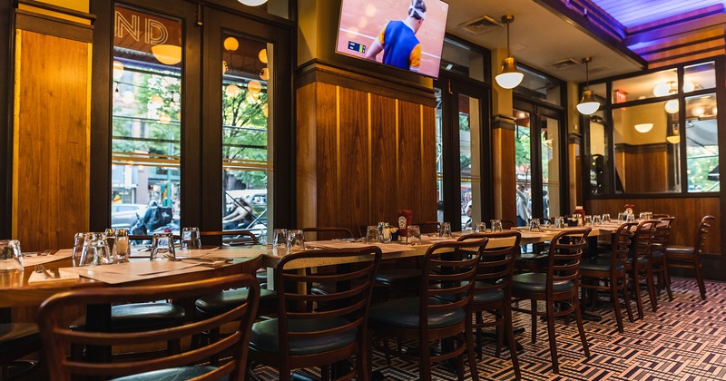 Restaurant interior, dining tables