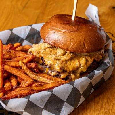 Lancelot Burger and fries.
