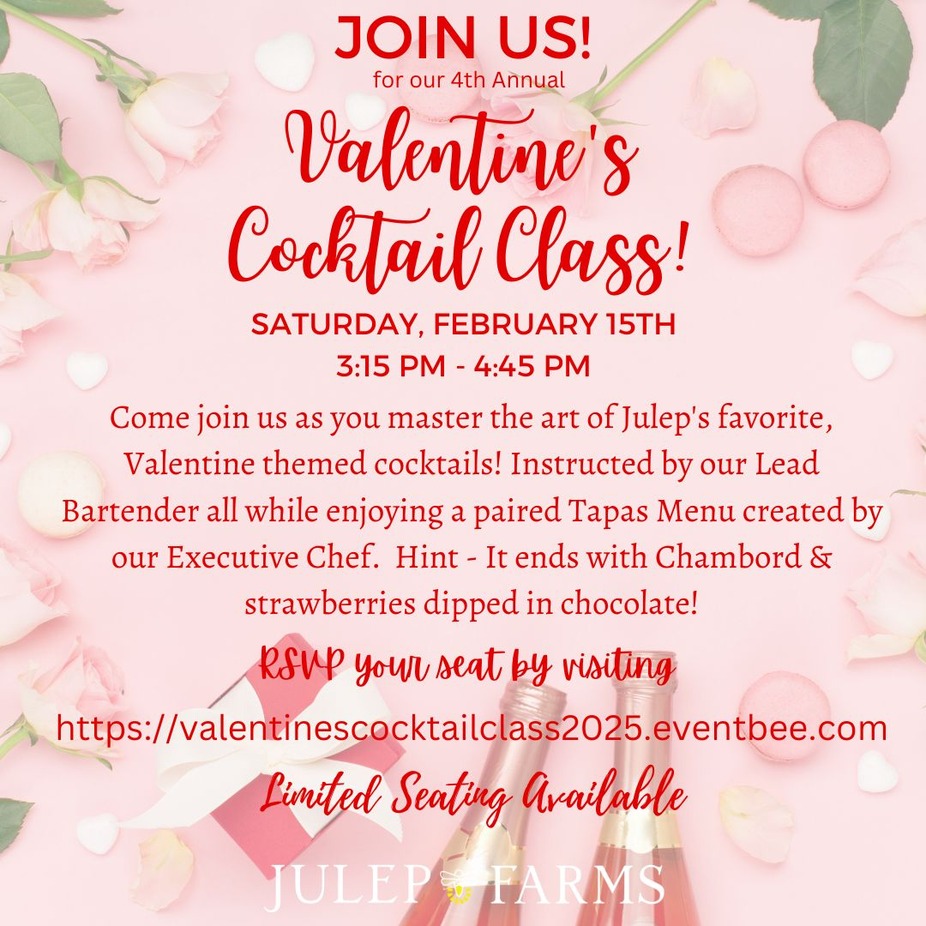 Valentine Themed Cocktail Class! event photo