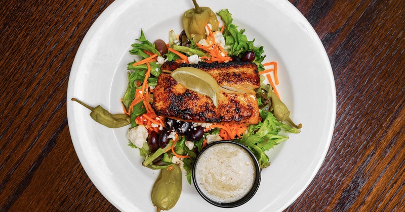Blackened Mahi Greek Salad