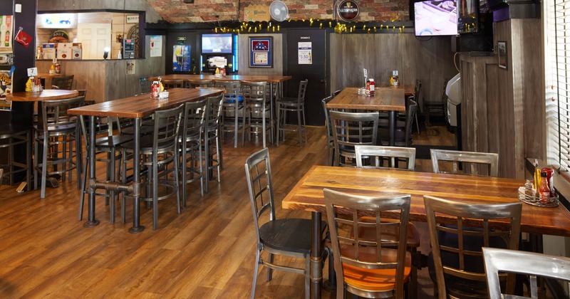 Interior, tables and seating