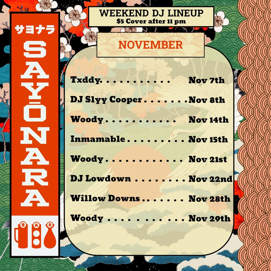 November Weekend DJ Line Up event photo
