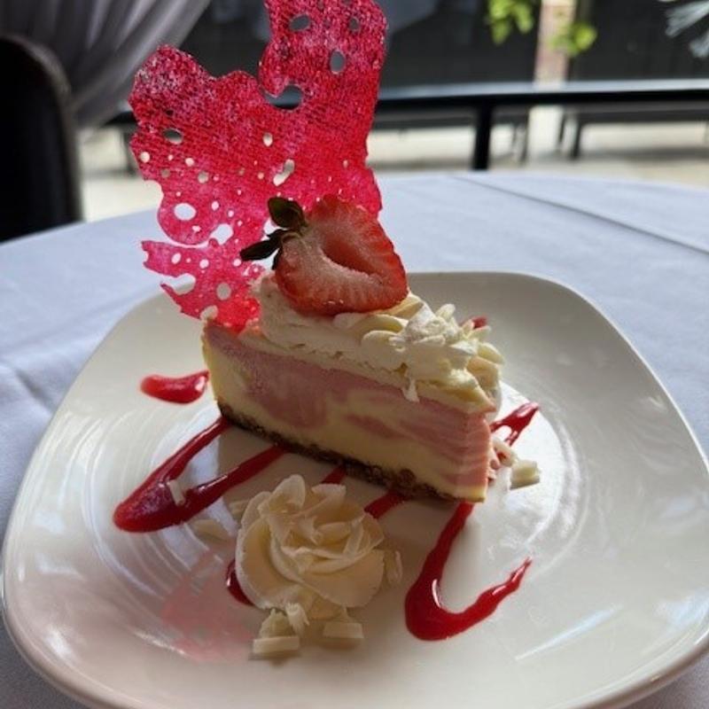 White Chocolate Strawberry Cheesecake photo