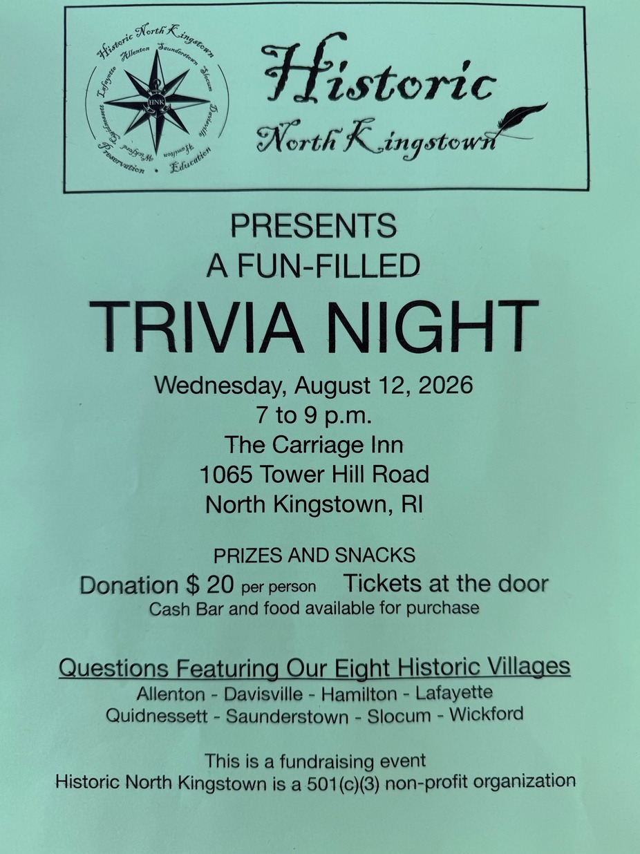 Historic North Kingstown's Trivia Night! event photo
