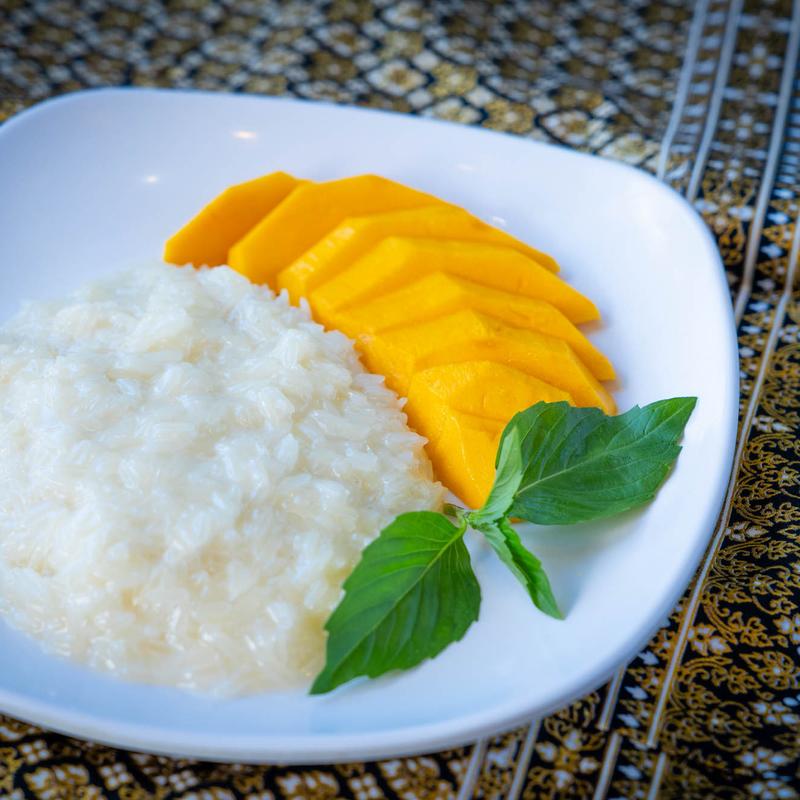 menu item 6 of 7, Mango with Sticky Rice (Seasonal)