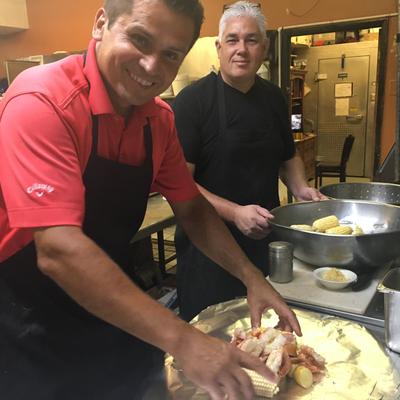 Luigi and Brano at work..