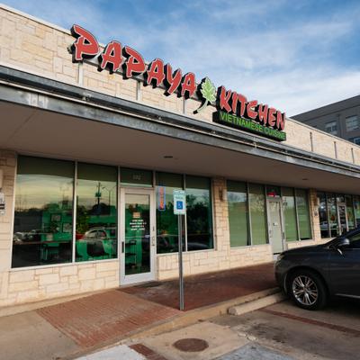 Papaya Kitchen restaurant storefront.