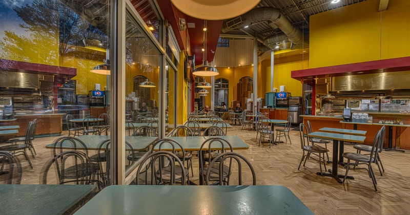 Interior, seating place near windows