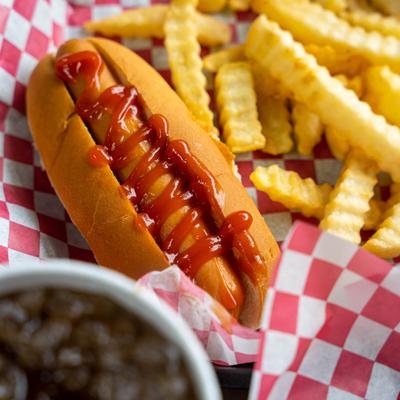 Hot Dog Kids Meal, top view