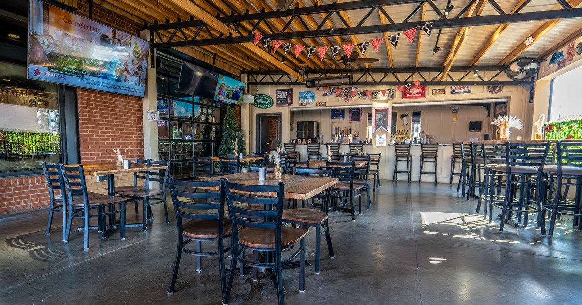 Interior, wide view, dining area