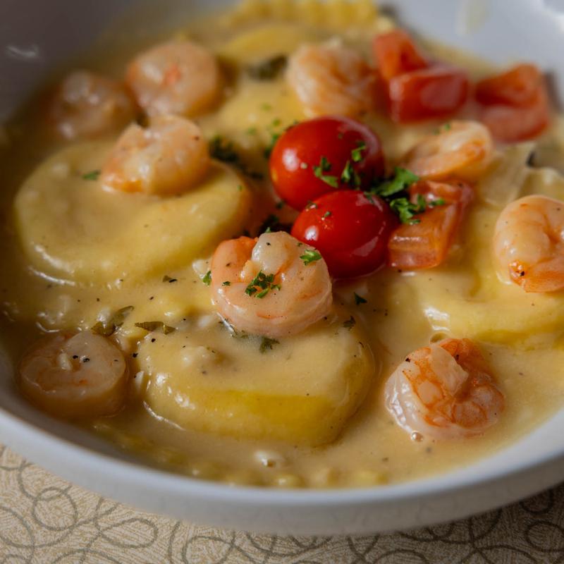Shrimp Stuffed Scampi Ravioli photo