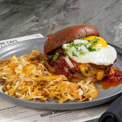 The ponto beach burger meal.